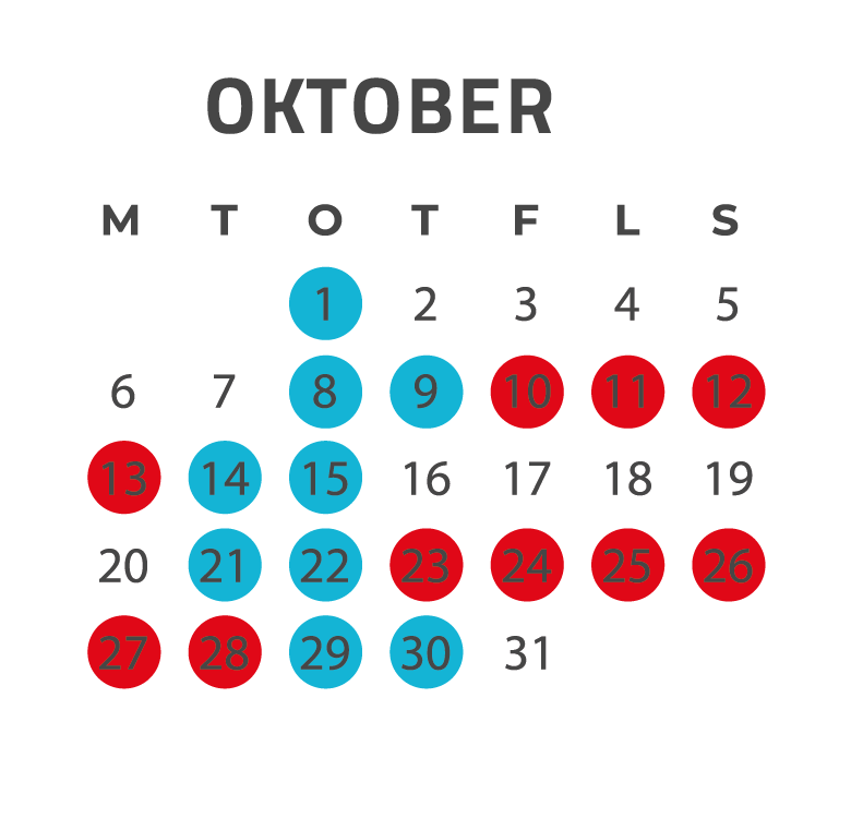 Huggtabell oktober 25